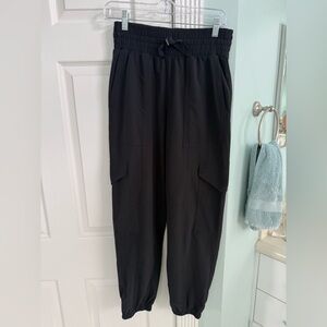 SPANX Black Cargo Joggers with Elastic Waist